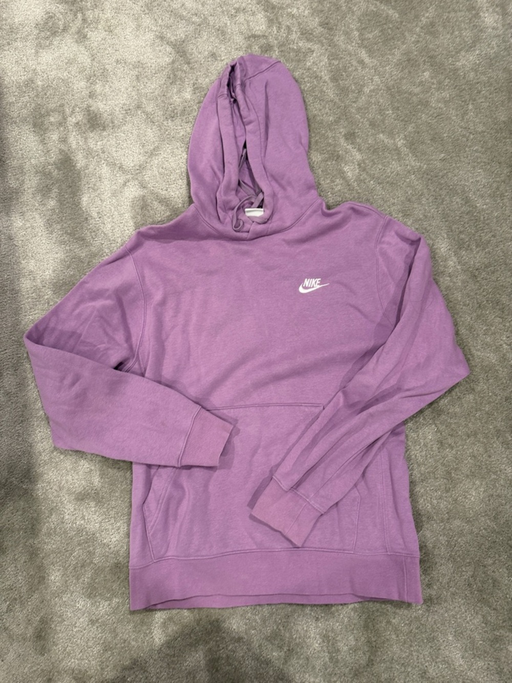 Nike Purple Pullover Hoodie with White Swoosh